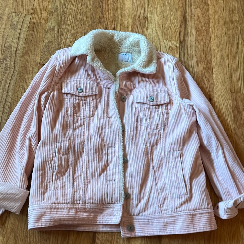 Corduroy Pink Sherpa Jacket